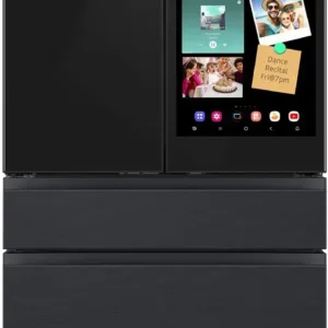 Samsung - Bespoke 29 cu. ft. 4-Door French Door Refrigerator with AI Family Hub+ - Charcoal Glass & Black/Charcoal